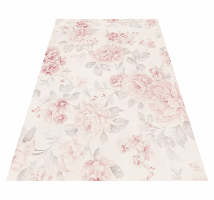 Covor vinil dormitor design floral vintage roz - TenStickers
