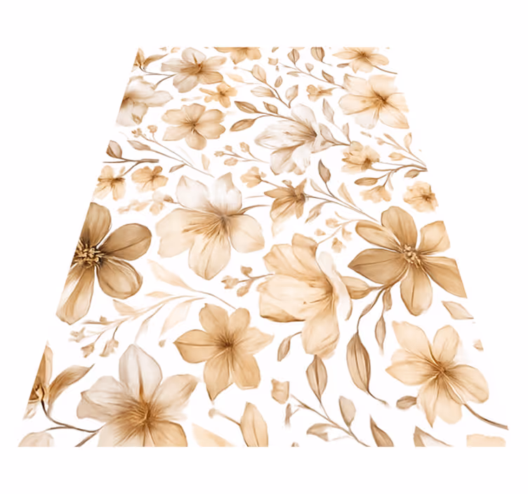 Covor vinil dormitor design floral realist - TenStickers