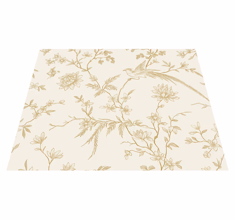 Covor vinil dormitor cu model floral elegant - TenStickers