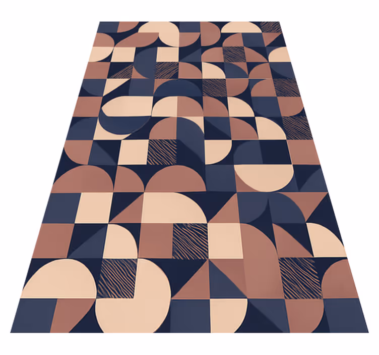 Covor vinil dormitor design geometric abstract violet - TenStickers