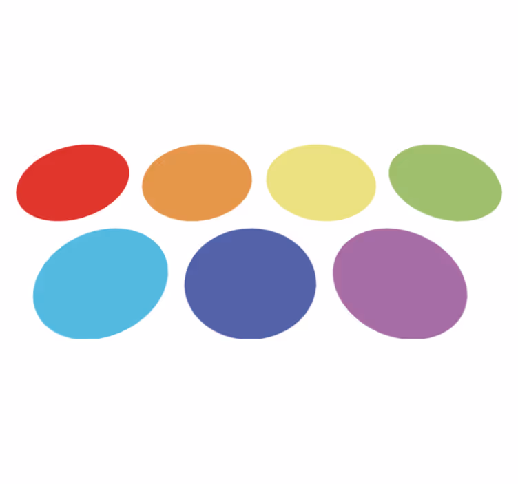 Covor de vinil geometric cu puncte mari colorate - TenStickers