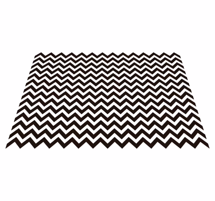 Covor de vinil geometric cu model dungi zigzag - TenStickers