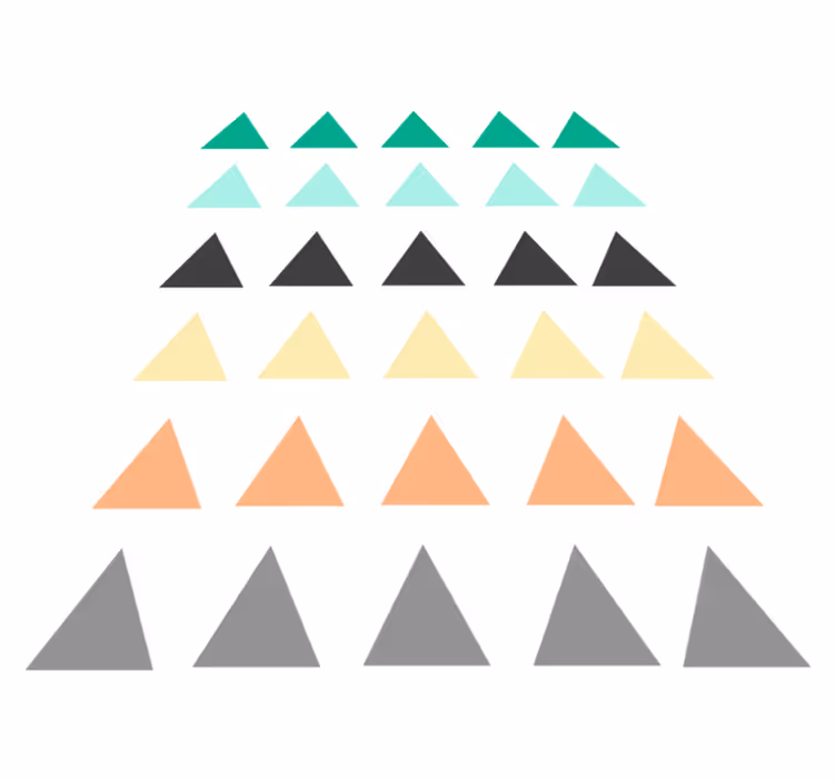 Covor de vinil geometric 30 triunghiuri mici pentru bebe - TenStickers