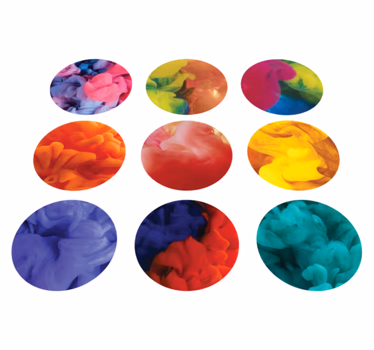 Covor de vinil geometric set de autocolante fum colorat - TenStickers