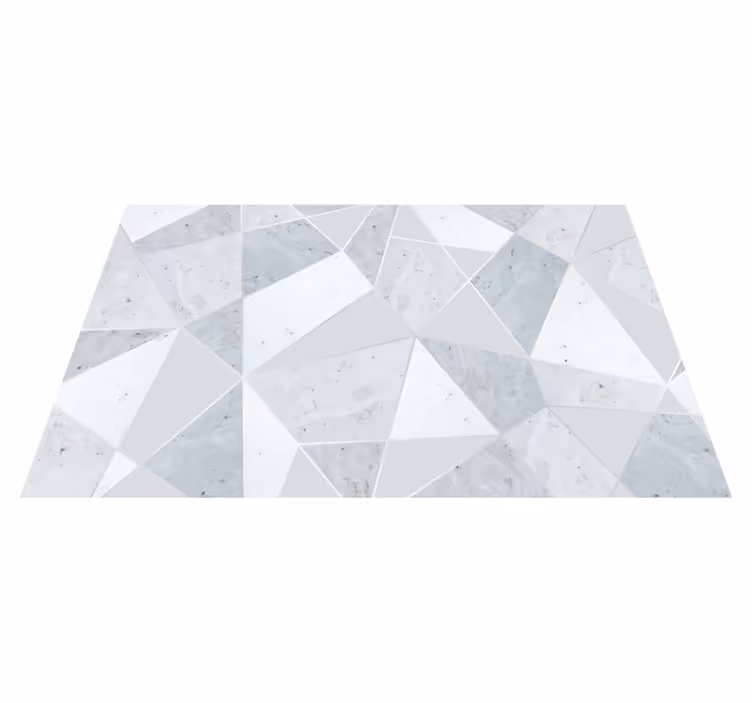 Covor de vinil geometric marmură triangulară gri simplă - TenStickers