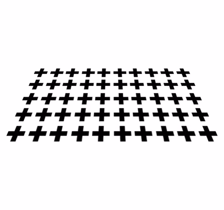 Covor de vinil geometric cu cruci negre și albe - TenStickers