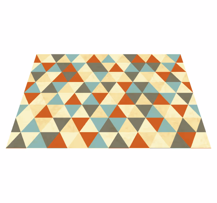 Covor de vinil geometric cu model de triunghiuri colorate - TenStickers
