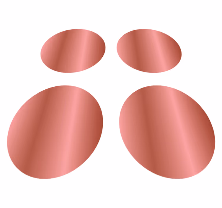Covor de vinil geometric cu buline roz aurii - TenStickers
