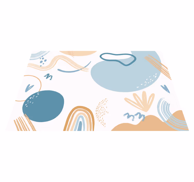 Covor de vinil geometric forme colorate - TenStickers