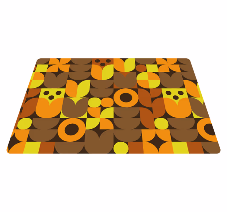 Covor de vinil geometric abstract anii '70 - TenStickers