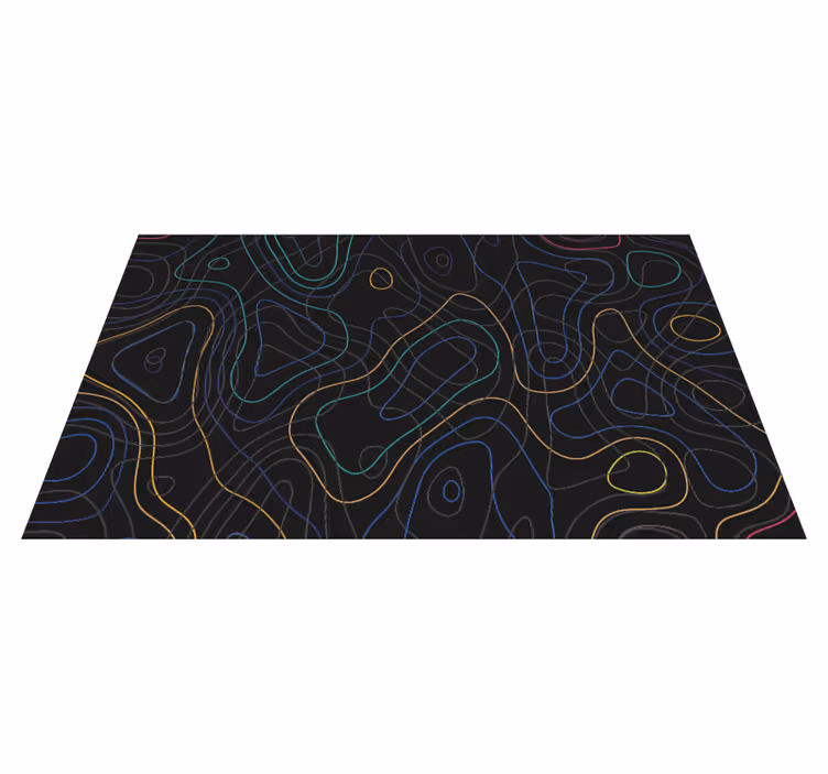 Covor de vinil geometric forme multicolore - TenStickers