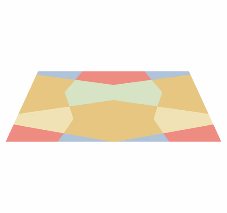 Covor de vinil geometric blocuri de culoare pastelate - TenStickers
