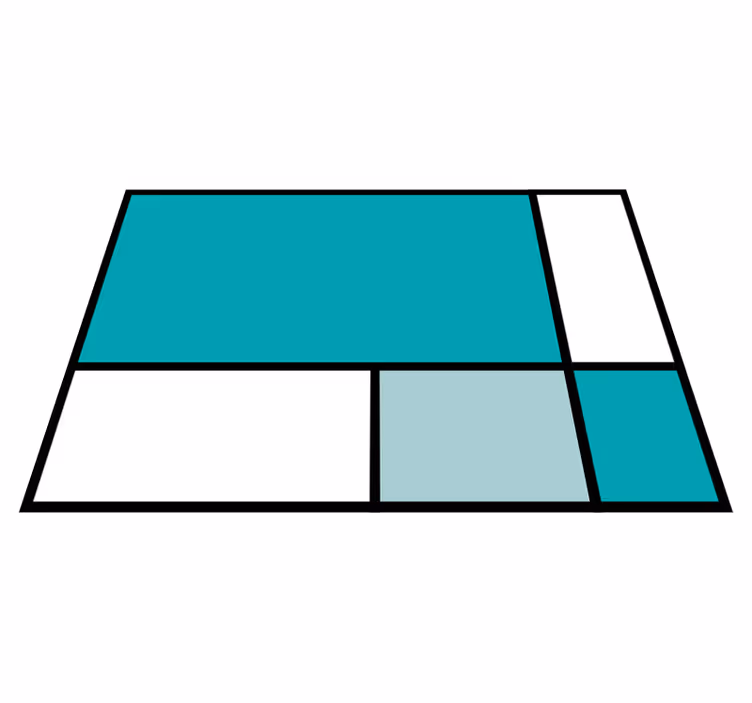 Covor de vinil geometric blocuri colorate verzi - TenStickers