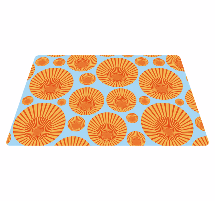 Covor de vinil geometric soarele anilor '70 - TenStickers