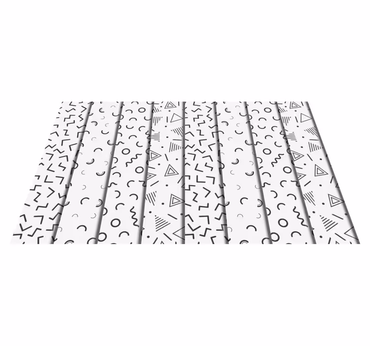 Covor de vinil geometric forme geometrice retro - TenStickers
