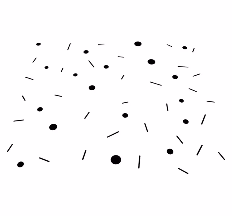 Covor de vinil geometric confetti cercuri și linii - TenStickers