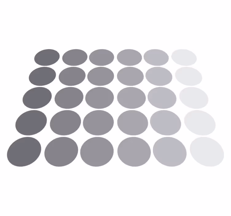 Covor de vinil geometric cercuri gri - TenStickers