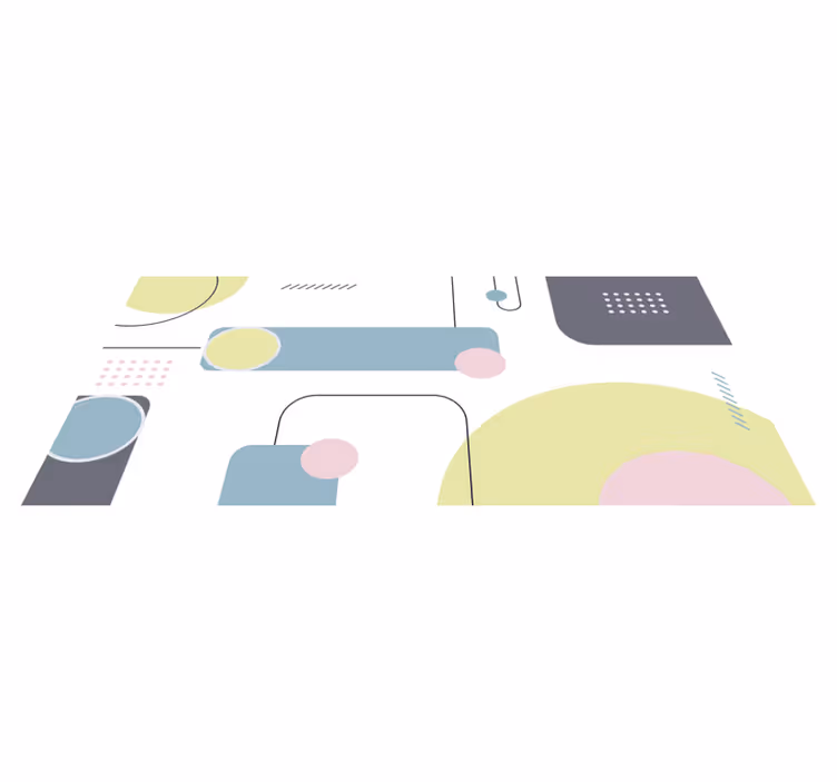 Covor de vinil geometric fundal pastel geometric - TenStickers