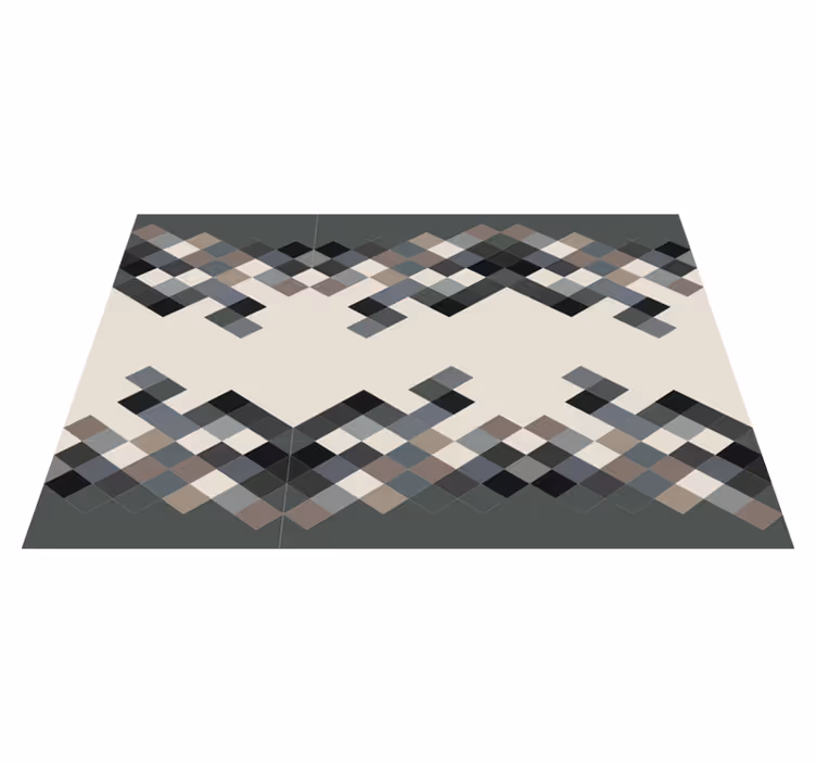 Covor de vinil geometric nuanțe de culori blocuri - TenStickers