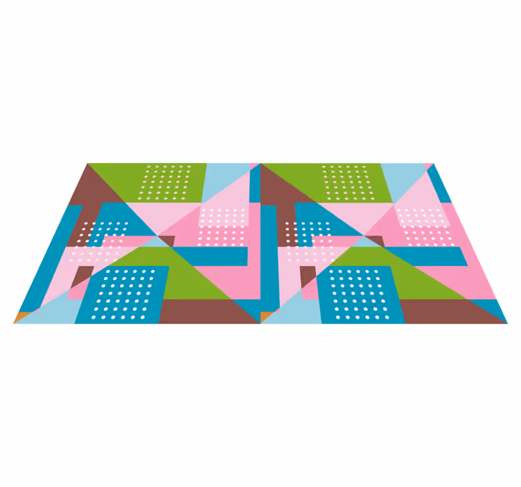 Covor de vinil geometric model pastel geometric - TenStickers
