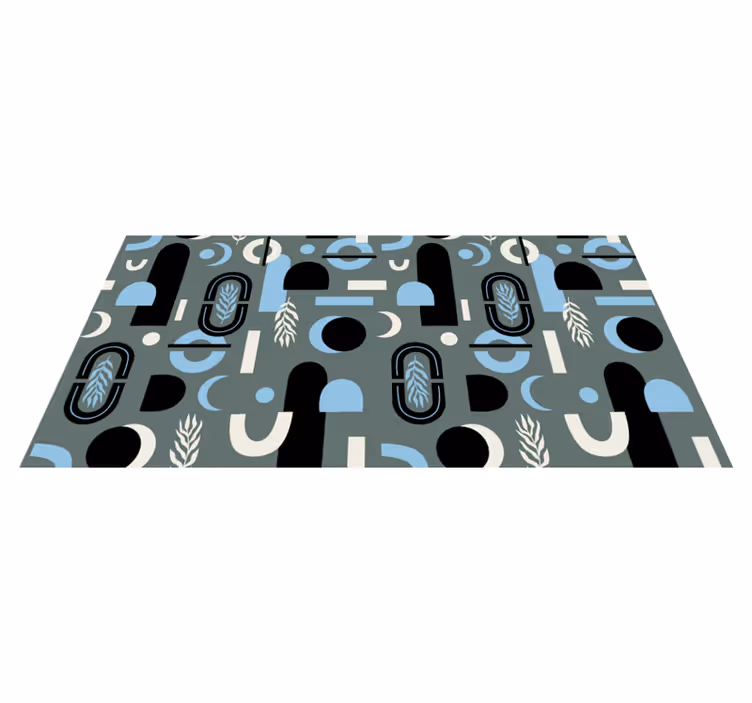 Covor de vinil geometric fundal geometric abstract - TenStickers