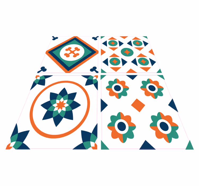 Covor de vinil geometric plăci geometrice - TenStickers