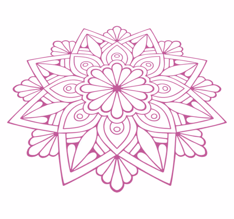 Covor de vinil geometric cu elemente botanice elaborate - TenStickers