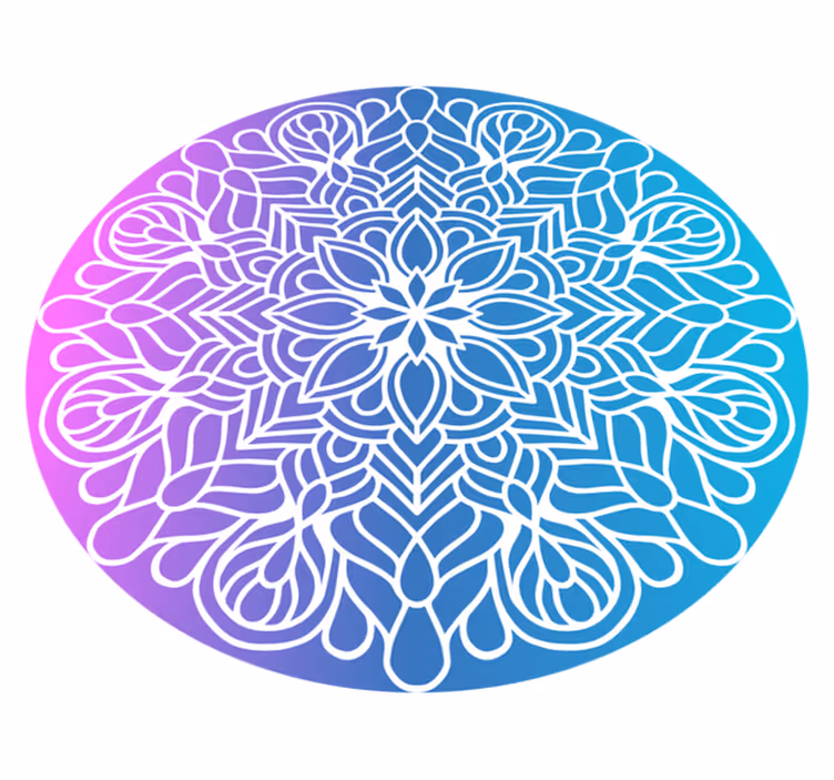 Covor de vinil geometric cu motiv circular vibrant - TenStickers