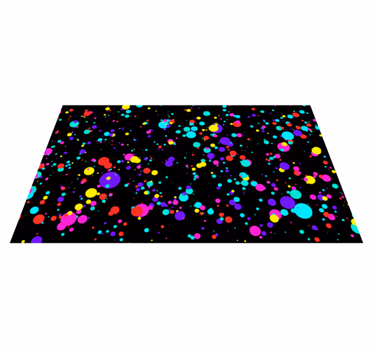Covor de vinil geometric cu model de bule colorate - TenStickers