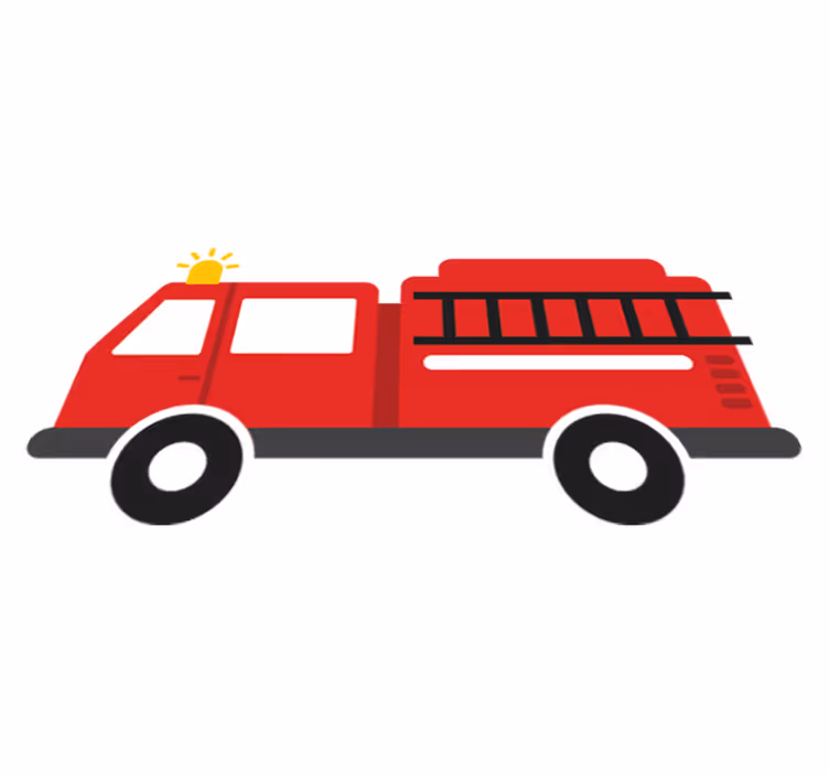 Covor de vinil pentru copii camion de pompieri - TenStickers