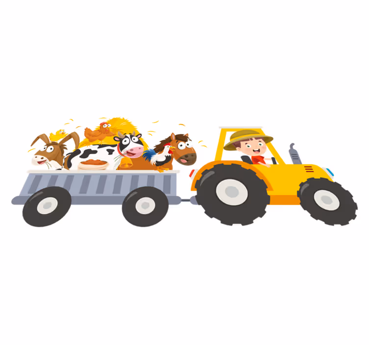 Covor de vinil pentru copii fermier cu animale - TenStickers
