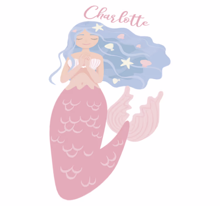 Covor de vinil pentru copii sirena colorată - TenStickers