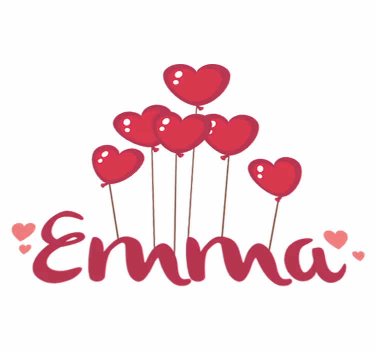 Covor de vinil pentru copii cu baloane inimă personalizate - TenStickers
