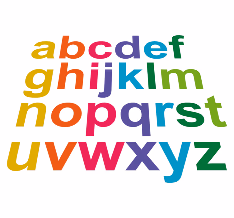 Covor de vinil pentru copii abecedar culori minimaliste - TenStickers
