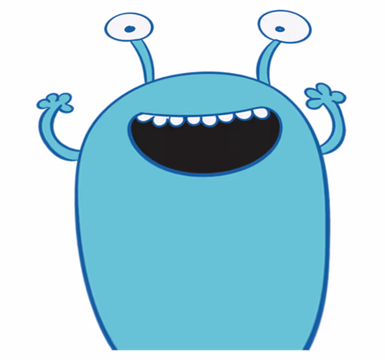 Covor de vinil pentru copii cu monster blue sticker - TenStickers
