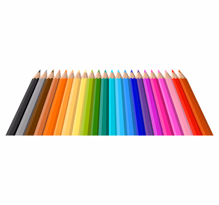 Covor de vinil pentru copii cu bordură creion colorat - TenStickers