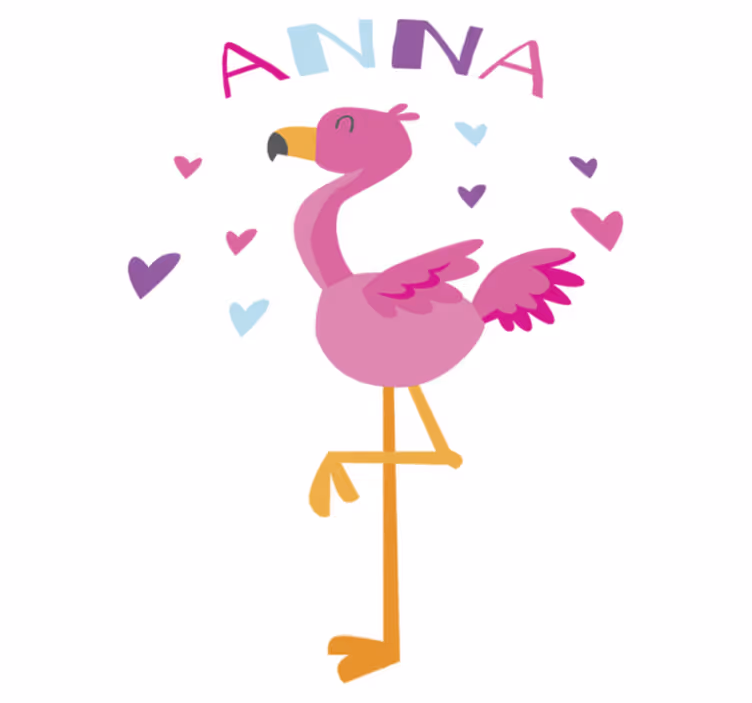 Covor de vinil pentru copii flamenco personalizat - TenStickers