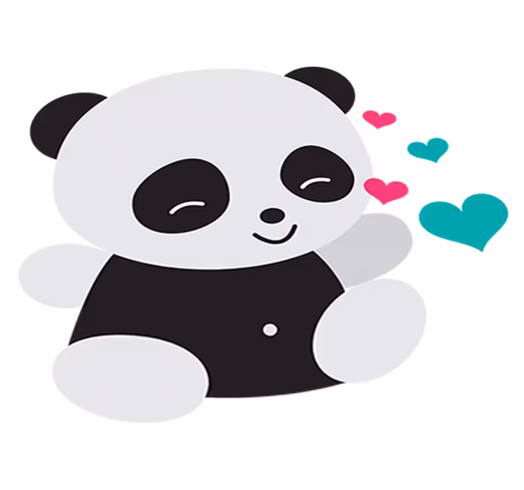Covor de vinil pentru copii urs panda drăguț - TenStickers