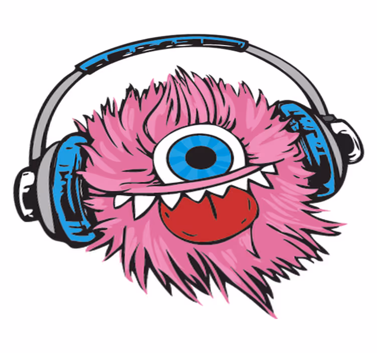 Covor de vinil pentru copii monstru roz pufos - TenStickers