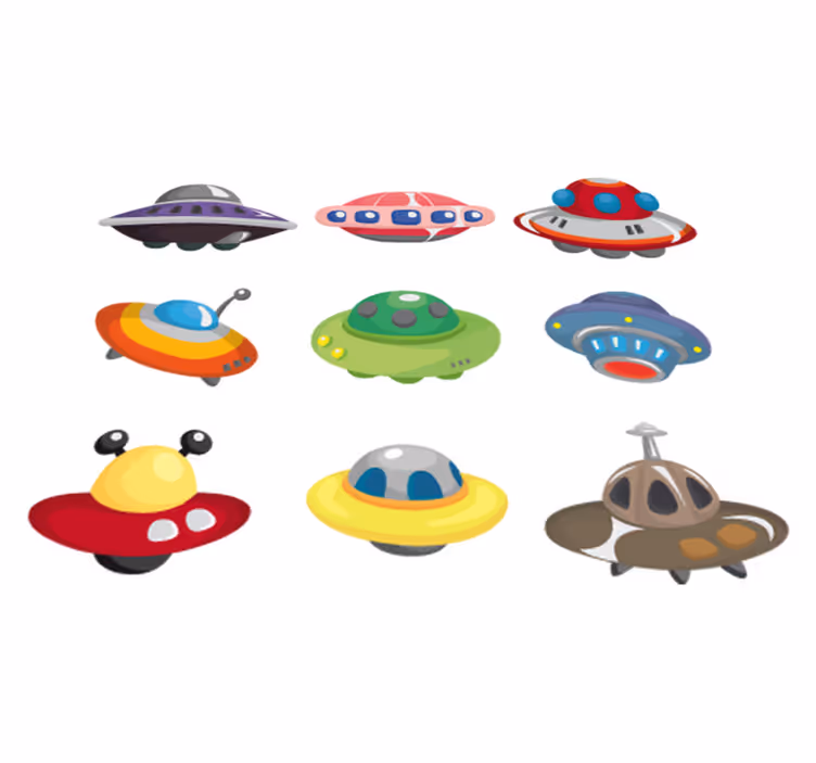 Covor de vinil pentru copii cu stickere ufo - TenStickers