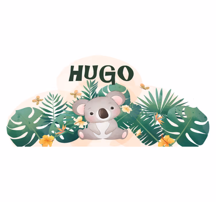 Covor de vinil pentru copii cu ursuleț drăguț personalizat - TenStickers