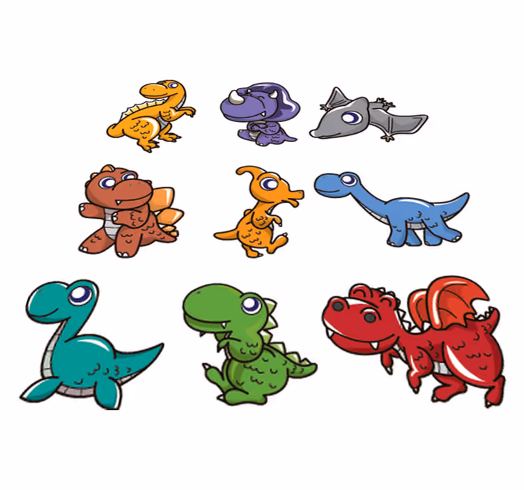 Covor de vinil pentru copii cu stickere dinozauri - TenStickers