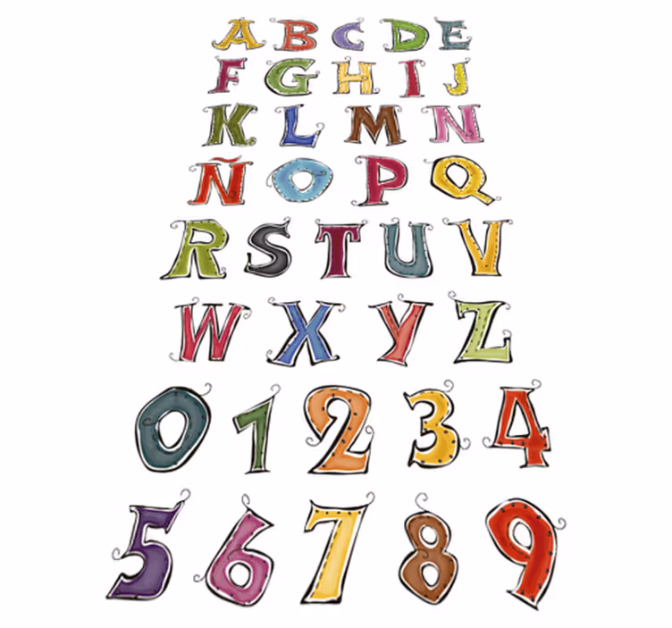 Covor de vinil pentru copii abecedar complet spaniol - TenStickers