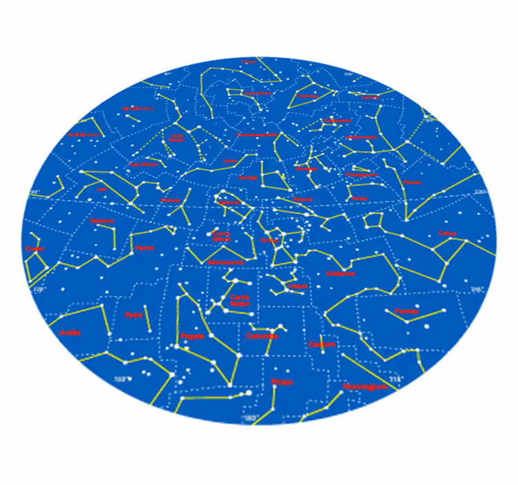 Covor de vinil pentru copii constellatii emisfera sudică - TenStickers