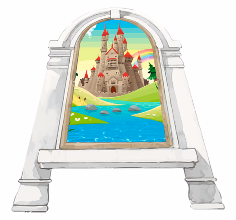 Covor de vinil pentru copii peisaje de poveste - TenStickers