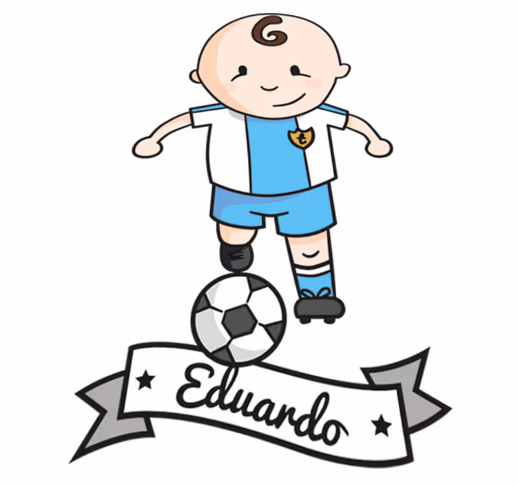 Covor de vinil pentru copii jucător de fotbal cu nume - TenStickers