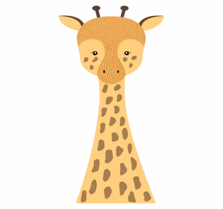 Covor de vinil pentru copii cu desen girafă bebeluș - TenStickers