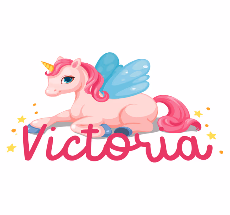 Covor de vinil pentru copii unicorn roz vesel și amuzant - TenStickers