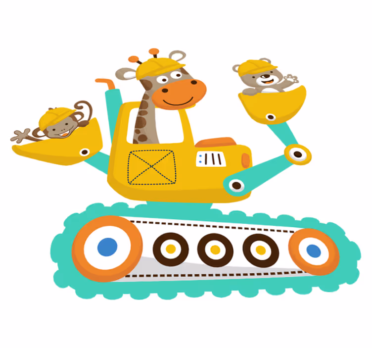 Covor de vinil pentru copii cu animale - TenStickers