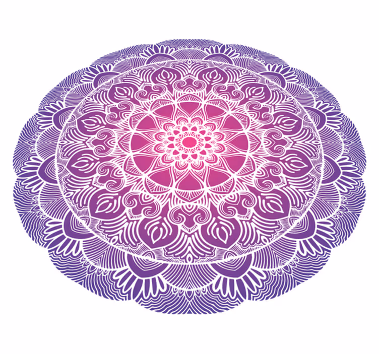 Covor vinil dormitor mandala floare violetă - TenStickers